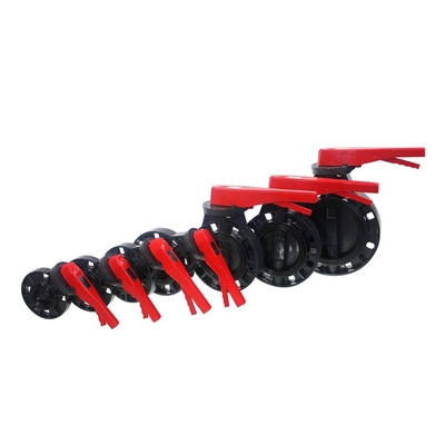 8인치 위생용 공기 웨이퍼 타입 용접 UPVC PVC 배터플라이 밸브