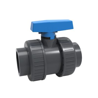 품질  PP Ball PVC Double Union Ball Valve for 1 Inch Pipe 1.0MPA Pressure and EPDM O-ring 공장