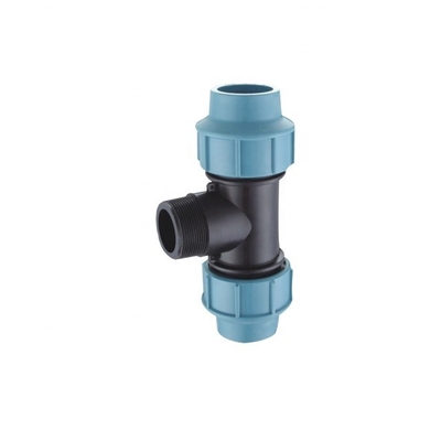 20-110MM PN16 스페인형 PP 압축 티 디프 피팅 플랜지 연결으로 도장