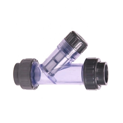 투명한 1인치 PVC Y-스트레이너 ASTM/DIN/ASNZ/JIS 표준에 따라 제조