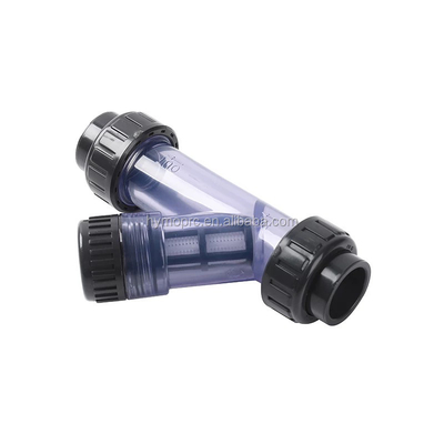 투명한 1인치 PVC Y-스트레이너 ASTM/DIN/ASNZ/JIS 표준에 따라 제조