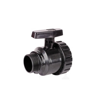 제조업 블랙 PVC 볼 밸브 50mm 여성 남성 폼링 서비스 1.0MPA 압력