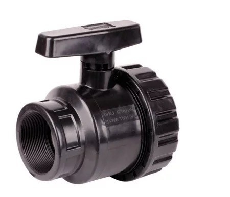 제조업 블랙 PVC 볼 밸브 50mm 여성 남성 폼링 서비스 1.0MPA 압력