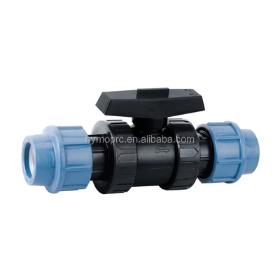 32mm 블루 컬러 PP 압축 피팅 및 관개 밸브 흰색 회색