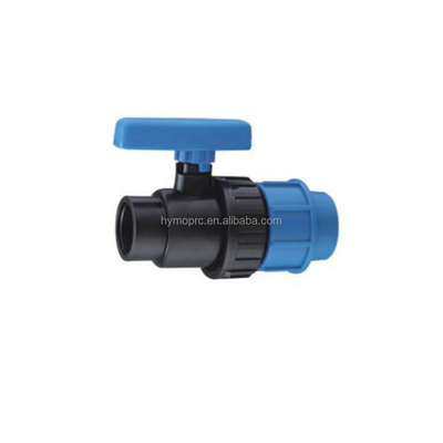 물 매체용 32mm 파란색 PP 압축 볼 밸브 OEM 플라스틱 밸브 지원