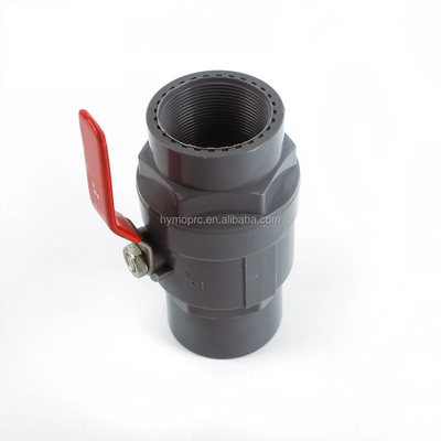 일반 1/2 PVC 볼 밸브, 강철 손잡이 및 1.0MPA 압력 ASTM/DIN/ASNZ/JIS 표준