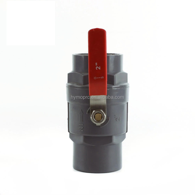 일반 1/2 PVC 볼 밸브, 강철 손잡이 및 1.0MPA 압력 ASTM/DIN/ASNZ/JIS 표준