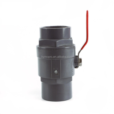 일반 1/2 PVC 볼 밸브, 강철 손잡이 및 1.0MPA 압력 ASTM/DIN/ASNZ/JIS 표준