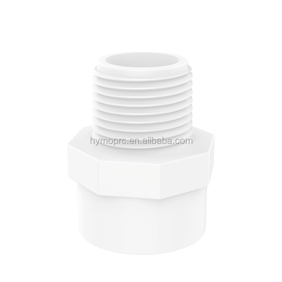 STANDARD 두께 제조 하얀 색 Sch40 UPVC PVC 파이프 부착 남성 어댑터