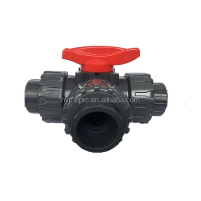 1 인치 3 Way PVC True Union Ball Valve ABS 손잡이 제조