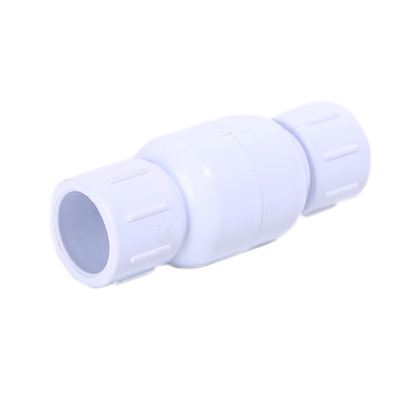고압 1.0MPA 1 인치 스프링 PVC 체크 밸브 흰색과 PP 볼