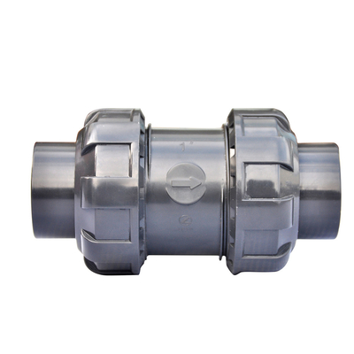 고압 1.0MPA 1 인치 스프링 PVC 체크 밸브 흰색과 PP 볼