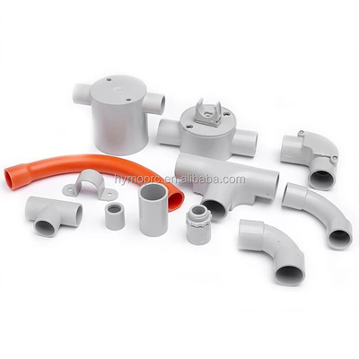 25mm 흰색 PVC 파이프 및 픽팅 DIN 표준 전기 플라스틱 튜브 1/2 &quot;-12&quot; 크기