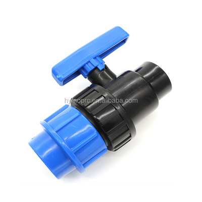 32mm 블루 컬러 PP 압축 피팅 및 관개 밸브 흰색 회색