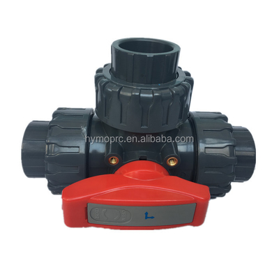 OEM 수영장용 플라스틱 3 차원 밸브 11/2 PVC 흰색 회색