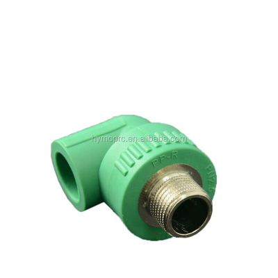 청동 삽입 플라스틱 파이프 피팅 PPR 파이프 피팅 20mm-400mm 물 분배를 위한 팔꿈치