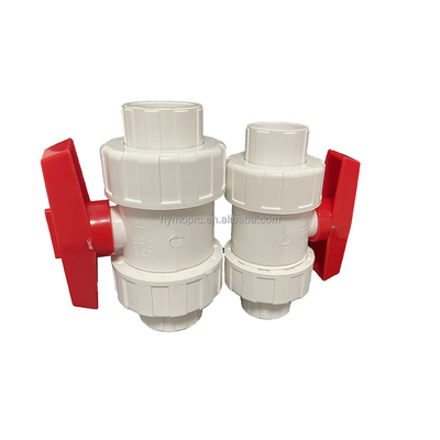 표준 두께 흰색 PVC 볼 밸브 1/2 일반 응용 및 OEM 선택
