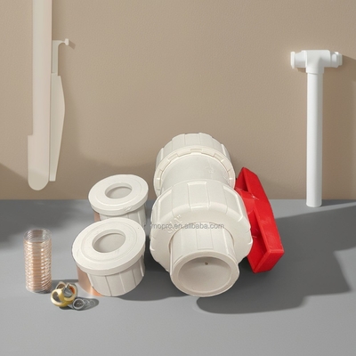 PVC 유니온 타입 2&quot; 볼 밸브 타입 소매용 OEM ODM UPVC 흰색 플라스틱 1/2 &quot;PVC