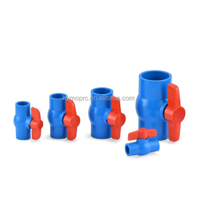배관공료 블루 1/2 PP 볼 밸브 ABS 손잡이 및 ASTM/DIN/ASNZ/JIS 표준