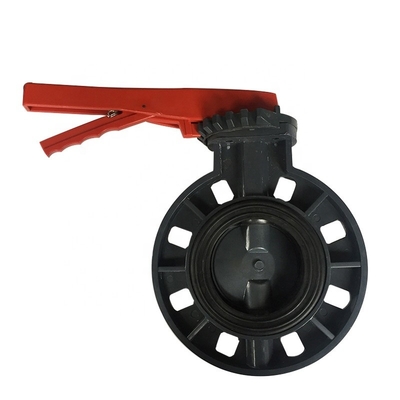 1.0MPA 압력 PVC 4 인치 구립용 물 시스템용 수동 갈라진 나비 밸브