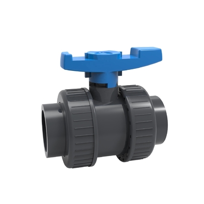 1인치 파이프용 PP 볼 PVC 듀얼 유니언 볼 밸브 1.0MPA 압력 및 EPDM O 링