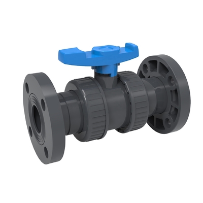 1인치 파이프용 PP 볼 PVC 듀얼 유니언 볼 밸브 1.0MPA 압력 및 EPDM O 링