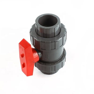 1인치 파이프용 PP 볼 PVC 듀얼 유니언 볼 밸브 1.0MPA 압력 및 EPDM O 링