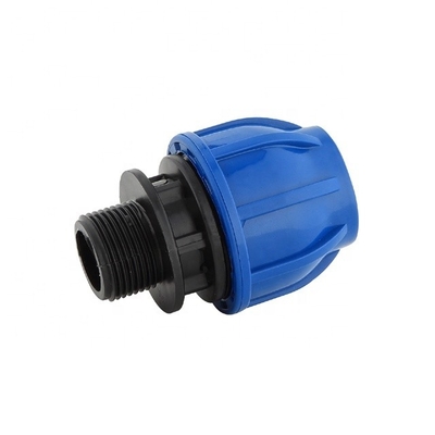 표준 길이 농업 관개용 파이프링 피팅 파란색 PP HDPE 압축