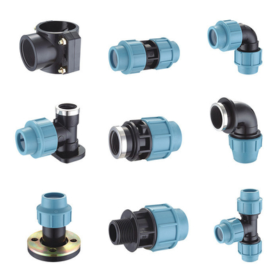 25mm 32mm PP 압축 장착장치 PN16 농업 물 공급용
